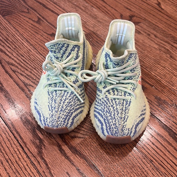 Kids' Adidas Yeezy Boost 350 V2 Blue and Green